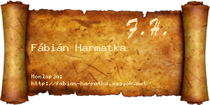 Fábián Harmatka névjegykártya